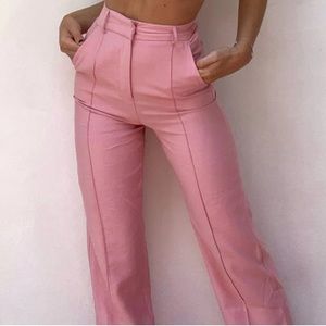Pretty pink linen pants